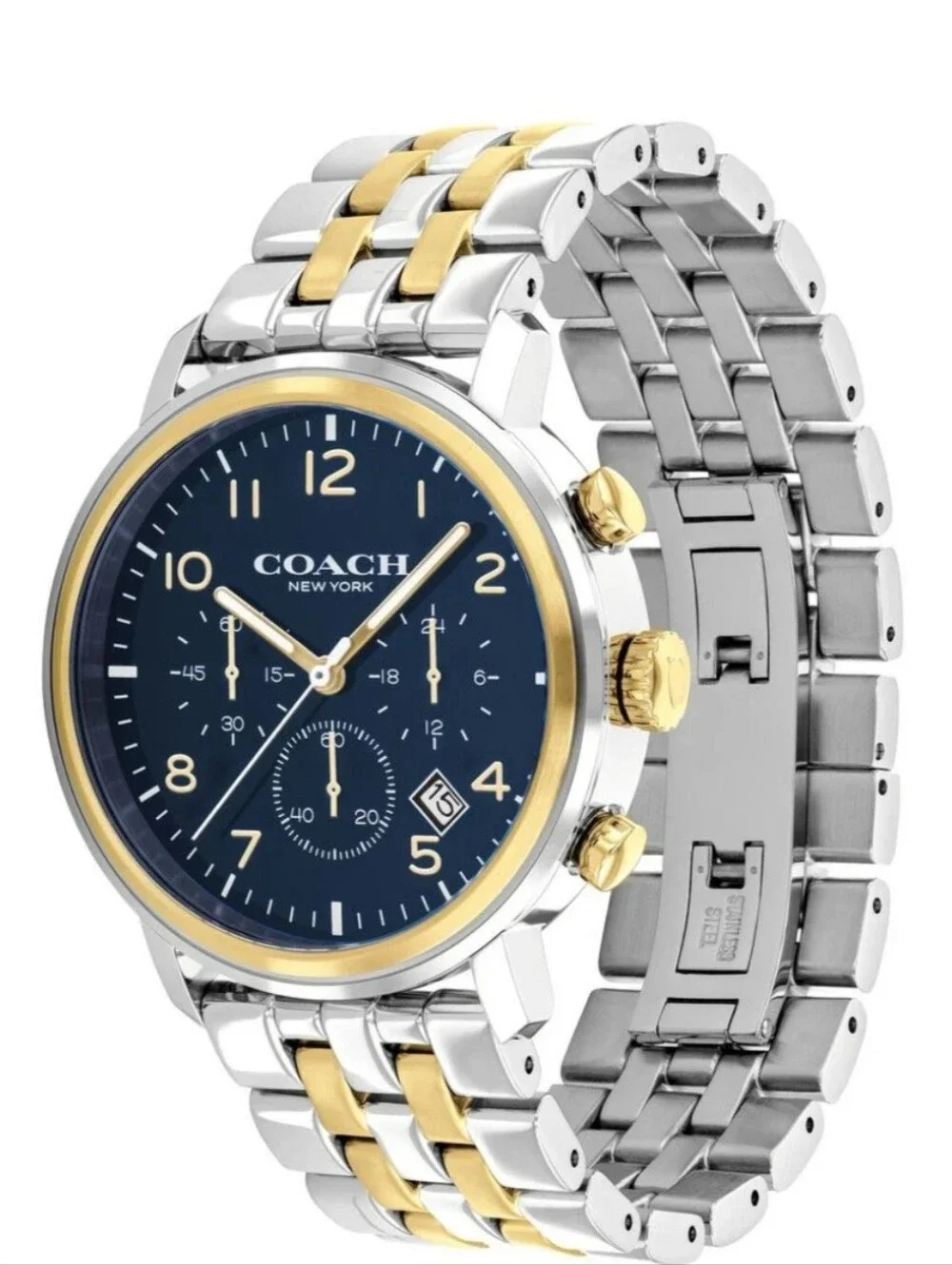 Coach Harrison Men's Watch 42mm Stainless Steel Link Bracelet